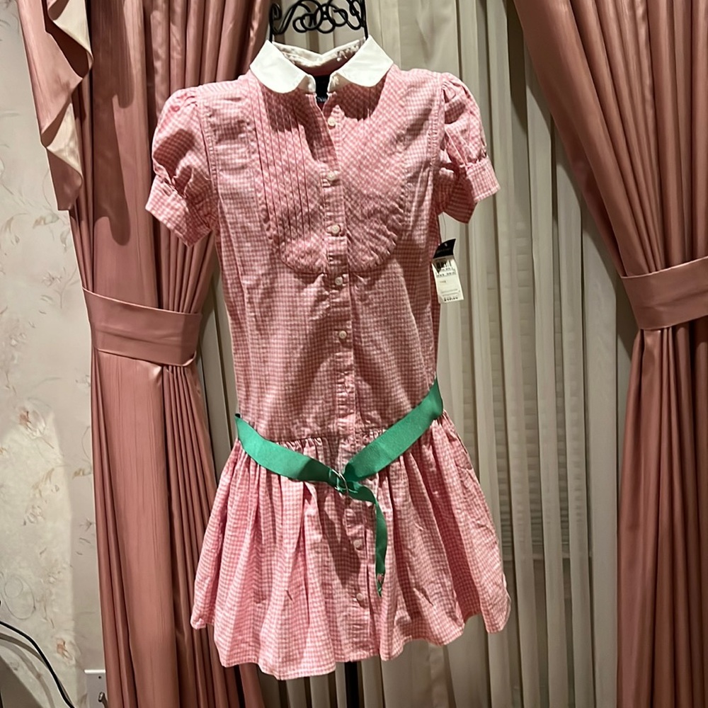 Ralph Lauren light pink plaid dress